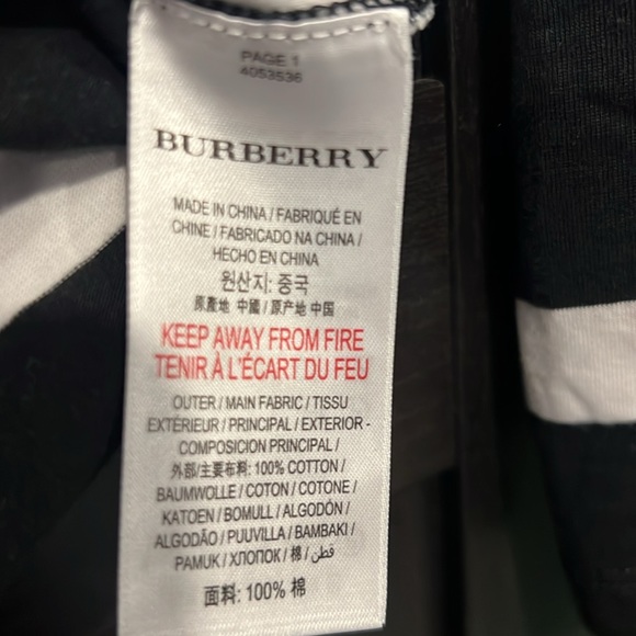 Burberry children’s black and white top - Picture 4 of 4